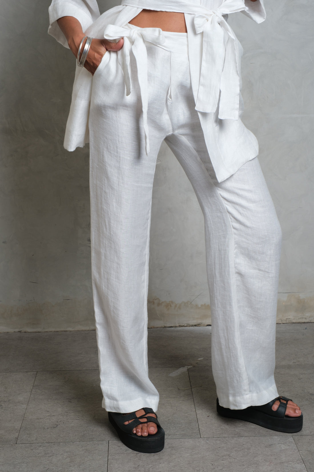AMINA PANTS snow white