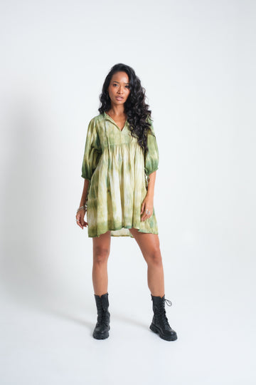 SAGE MINI DRESS diopside tie dye