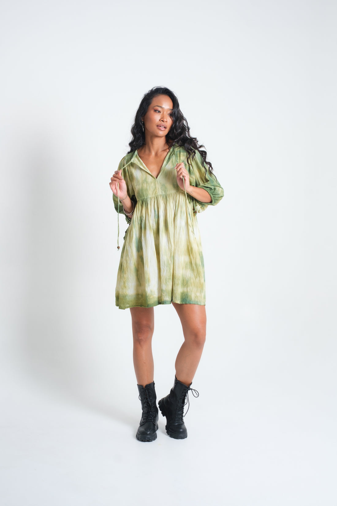 SAGE MINI DRESS diopside tie dye