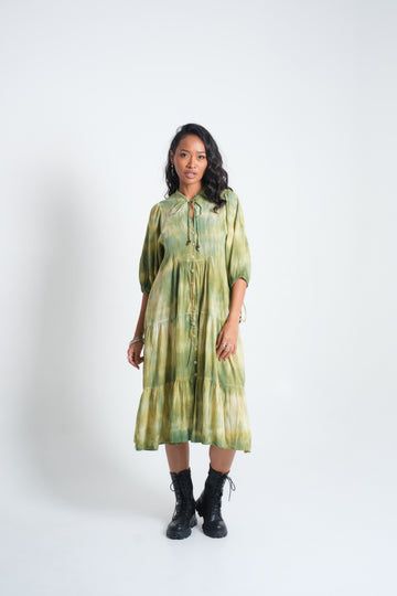INDALI MAXI DRESS diopside tie dye